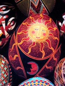 pysanka poster, sun egg